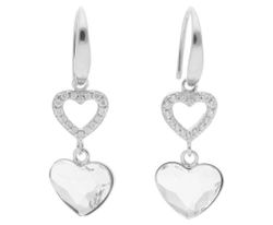 Pendientes Plata Liska LSW0209A Corazón Cristales