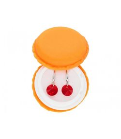 Pendientes Plata Liska LSW1502A-G Aro Colgante Rojo