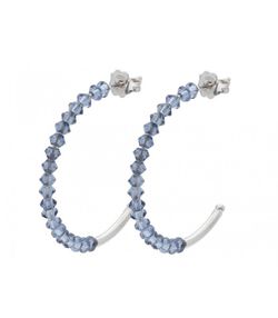 Pendientes Plata Liska LSW3224A-M Semiaro Circonitas Azules