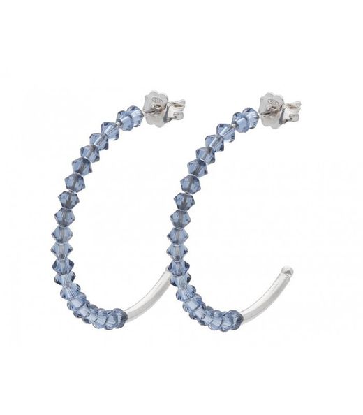 Pendientes Plata Liska LSW3224A-M Semiaro Circonitas Azules