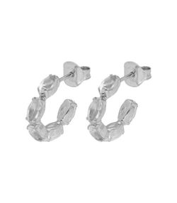 Orecchini in argento Liska LSW4368A-B Zirconi semicerchio