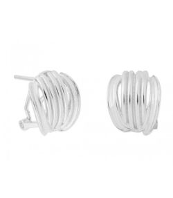 Pendientes Plata Liska MED252A Cilindros Curvados