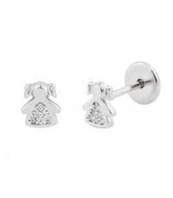 Pendientes Plata Liska MED260A-5 Niña Circonitas