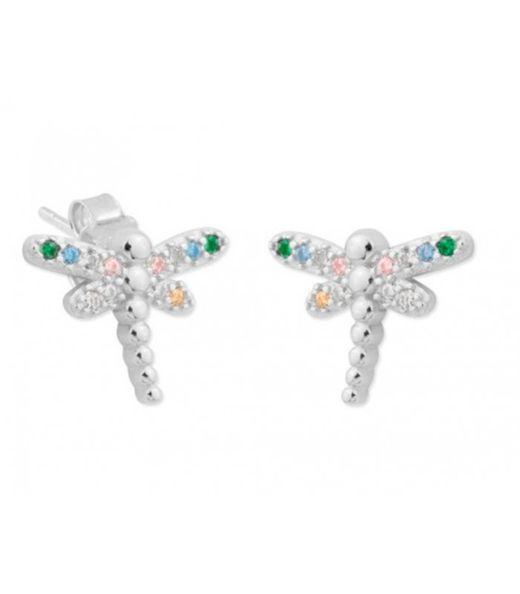 Boucles d'oreilles Liska Argent MED303A Libellule Zircons