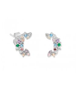 Pendientes Plata Liska MED322A Circonitas Multicolor