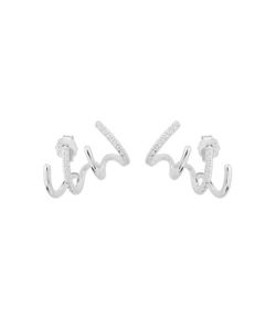 Pendientes Plata Liska MED341A Curvados Circonitas