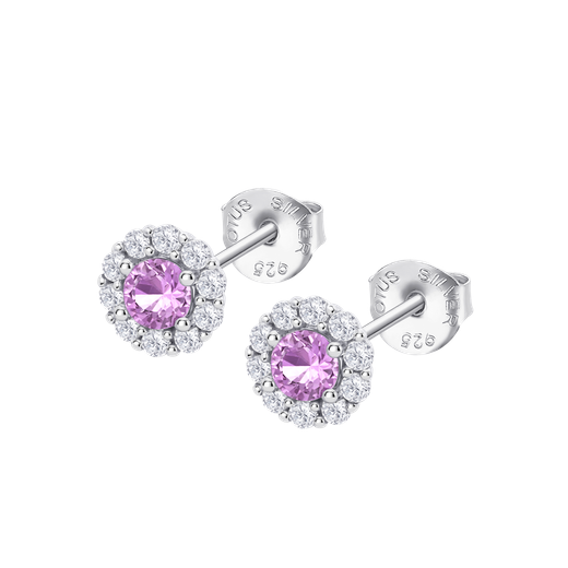 Pendientes Plata Lotus LP1290-4/3 Circonitas Fucsia Bicolor Blancas