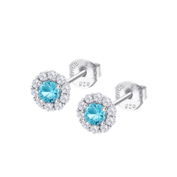 Pendientes Plata Lotus LP1290-4/5 Circonitas Azul Cielo Bicolor Blancas