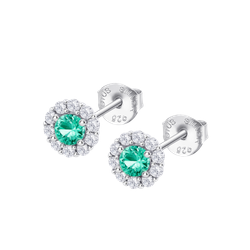 Pendientes Plata Lotus LP1290-4/6 Circonitas Verde Bicolor Blancas