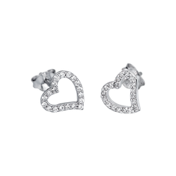 Pendientes Plata Lotus LP1519-4/1 Corazón Circonitas
