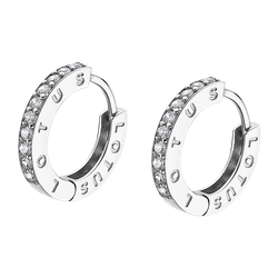 Pendientes Plata Lotus LP1887-4/1 Aro Grabado Lateral LOTUS Circonitas