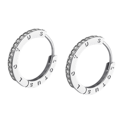 Pendientes Plata Lotus LP1888-4/1 Aro Grabado Lateral LOTUS Circonitas