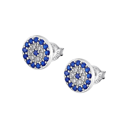 Pendientes Plata Lotus LP1969-4/1 Circonitas Azules Bicolor Blancas