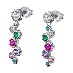 Pendientes Plata Lotus LP1979-4/2 Colgante Circonitas Multicolor