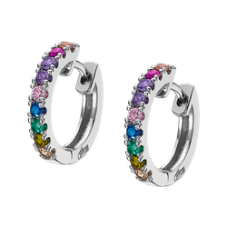 Pendientes Plata Lotus LP1993-4/1 Aro Circonitas Multicolor