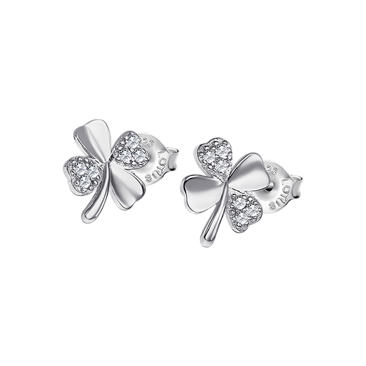 Pendientes Plata Lotus LP3108-4/1 Trébol Circonitas