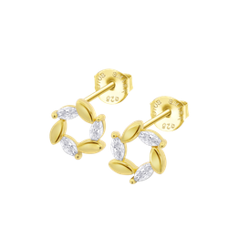 Pendientes Plata Lotus LP3188-4/2 Hojas Circonitas