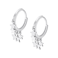 Pendientes Plata Lotus LP3211-4/1 Aro Colgante Estrellas