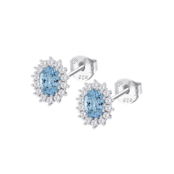 Pendientes Plata Lotus LP3459-4/5 Circonitas Azul Cielo Bicolor Blancas