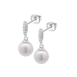 Pendientes Plata Lotus LP3478-4/1 Circonitas Colgante Perla