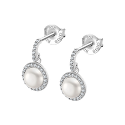 Pendientes Plata Lotus LP3480-4/1 Colgante Perla Circonitas