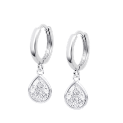 Pendientes Plata Lotus LP3563-4/1 Aro Colgante Gota Circonita