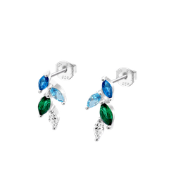 Pendientes Plata Lotus LP3582-4/2 Hojas Circonita Multicolor