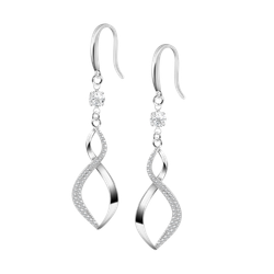 Pendientes Plata Lotus LP3690-4/1 Colgante Aro Alargado Circonitas