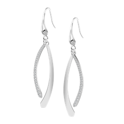 Pendientes Plata Lotus LP3691-4/1 Colgante Bandas Circonitas