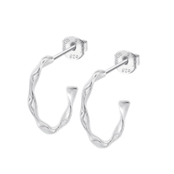 Pendientes Plata Lotus LP3781-4/1 Aro Abierto Entorchado