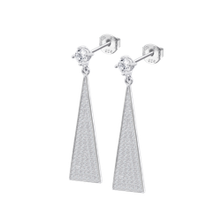 Pendientes Plata Lotus LP3796-4/1 Colgante Triángulo Circonitas