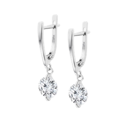 Pendientes Plata Lotus LP3807-4/1 Aro Colgante Circonitas