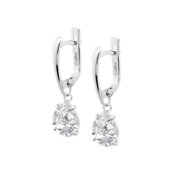 Pendientes Plata Lotus LP3809-4/1 Aro Colgante Circonitas