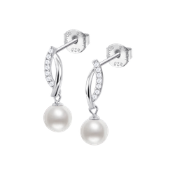 Pendientes Plata Lotus LP3832-4/1 Circonitas - Colgante Perla