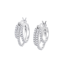 Pendientes Plata Lotus LP3880-4/1 Aro Triple Circonitas