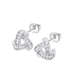 Pendientes Plata Lotus LP3899-4/1 Bandas Circonitas Entrelazadas