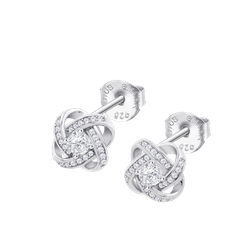 Pendientes Plata Lotus LP3904-4/1 Bandas Circonitas Entrelazadas