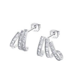 Pendientes Plata Lotus LP3908-4/1 Bandas Circonitas