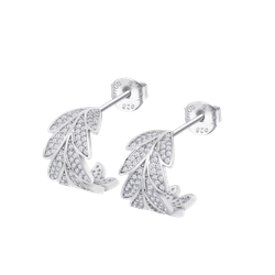 Pendientes Plata Lotus LP3911-4/2 Hojas Circonitas