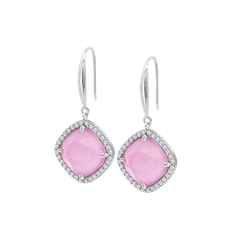 Pendientes Plata Lotus LP3921-4/3 Colgante Circonitas Rosada Bicolor Blancas