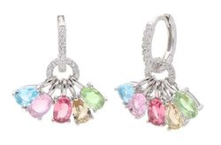 Pendientes Liska Plata LPZ190A Circonitas Multicolor