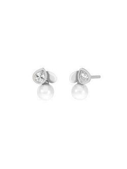 Pendientes Plata Marea Niña D03301/BQ Perla Circonitas