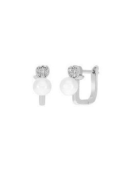 Pendientes Plata Marea Niña D03301/BW Aro Perla Circonitas