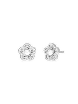 Pendientes Plata Marea Niña D03301/CG Flores Circonitas