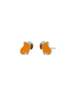 Pendientes Plata Marea Niña D03601/DA Capibara Esmaltado