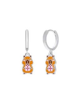 Pendientes Plata Marea Niña D03601/DB Aro C. Colgante Capibara Esmaltado
