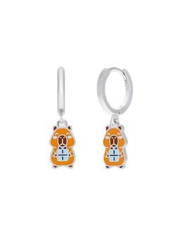 Pendientes Plata Marea Niña D03601/DD Aro C. Colgante Capibara Esmaltado