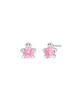 Pendientes Plata Marea Niña D03601/DN Tortuga C. Circonita Rosada