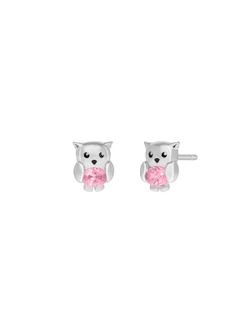 Pendientes Plata Marea Niña D03601/DO Búho C. Circonita Rosada