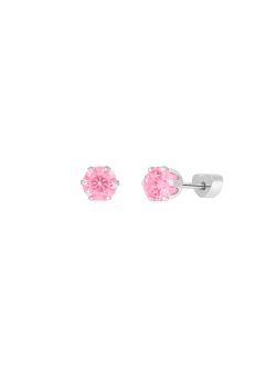 Silver Earrings Marea Girl D04001/BO Blue Cubic Zirconia